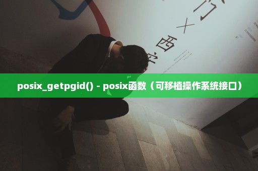 posix_getpgid() - posix函数（可移植操作系统接口）