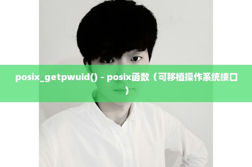 posix_getpwuid() - posix函数（可移植操作系统接口）