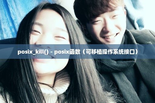 posix_kill() - posix函数（可移植操作系统接口）