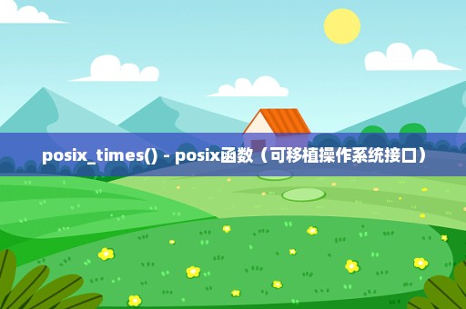 posix_times() - posix函数（可移植操作系统接口）