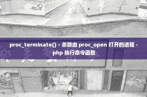 proc_terminate() - 杀除由 proc_open 打开的进程 - php 执行命令函数