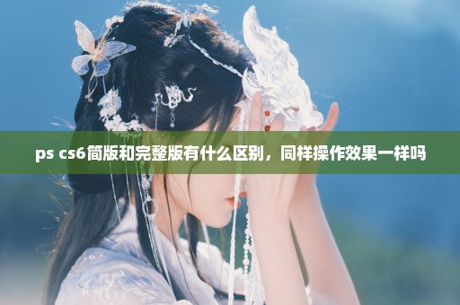 ps cs6简版和完整版有什么区别，同样操作效果一样吗