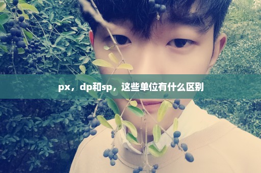 px，dp和sp，这些单位有什么区别