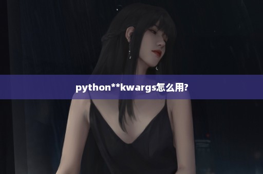 python**kwargs怎么用?