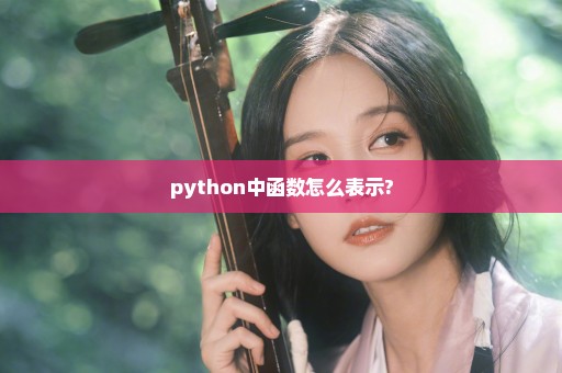 python中函数怎么表示?
