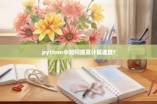 python中如何提高计算速度?