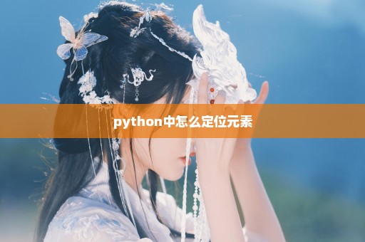 python中怎么定位元素