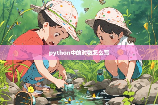 python中的对数怎么写