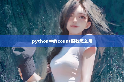 python中的count函数怎么用