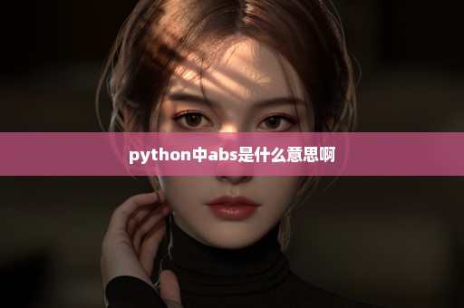 python中abs是什么意思啊