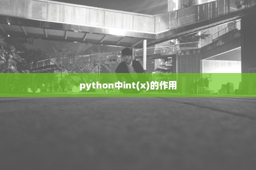 python中int(x)的作用