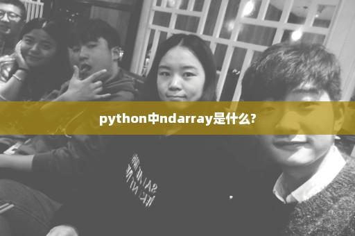 python中ndarray是什么?