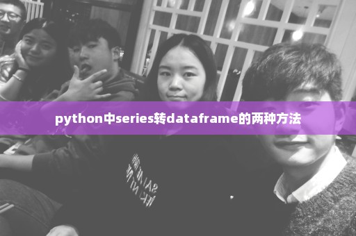 python中series转dataframe的两种方法