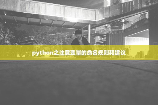 python之注意变量的命名规则和建议