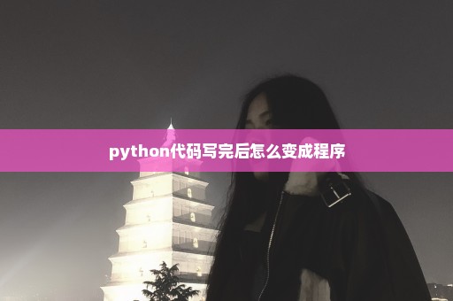 python代码写完后怎么变成程序