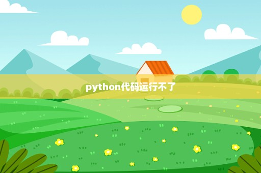 python代码运行不了
