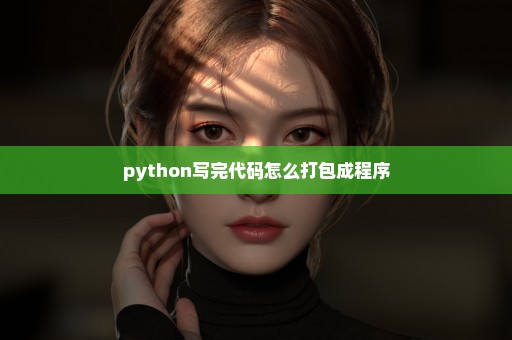 python写完代码怎么打包成程序