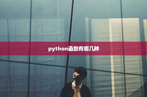 python函数有哪几种