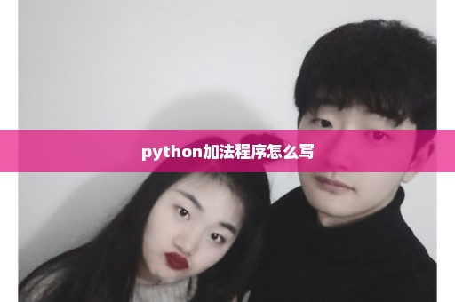 python加法程序怎么写