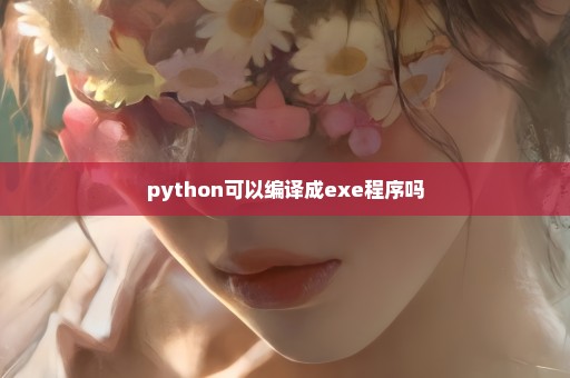 python可以编译成exe程序吗