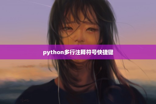 python多行注释符号快捷键