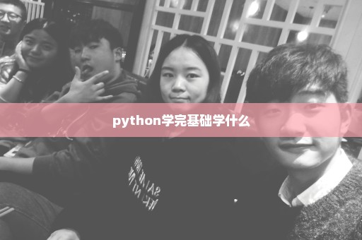 python学完基础学什么