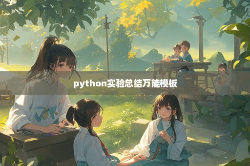 python实验总结万能模板