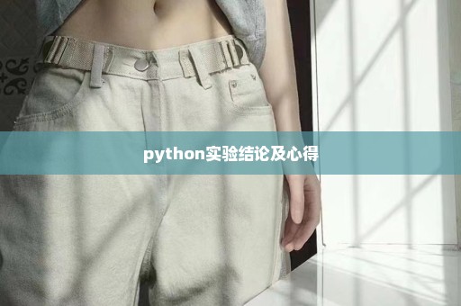 python实验结论及心得