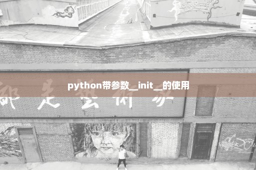 python带参数__init__的使用