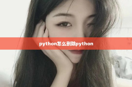 python怎么删除python