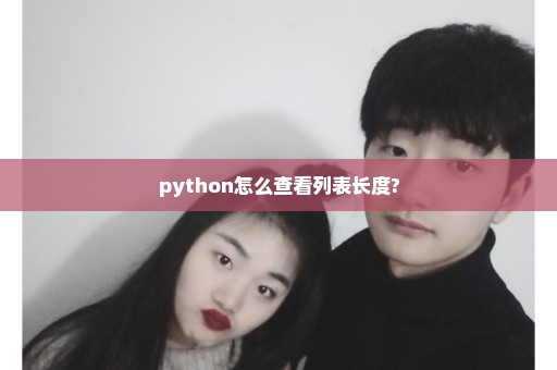 python怎么查看列表长度?