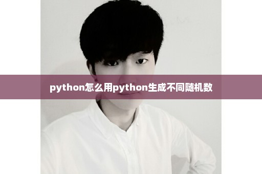 python怎么用python生成不同随机数