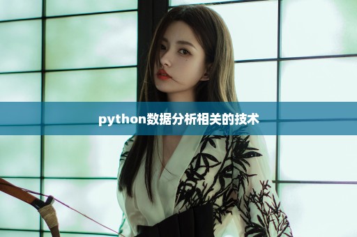 python数据分析相关的技术