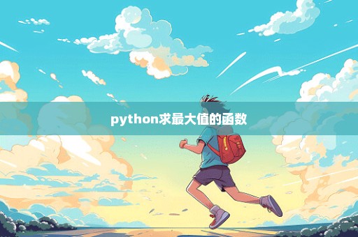 python求最大值的函数