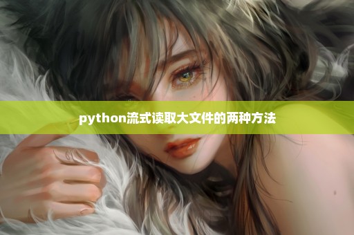 python流式读取大文件的两种方法