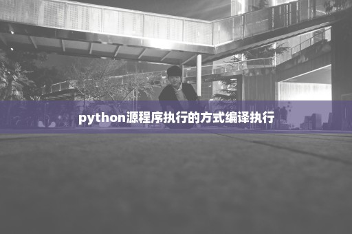 python源程序执行的方式编译执行