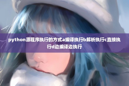 python源程序执行的方式a编译执行b解析执行c直接执行d边编译边执行