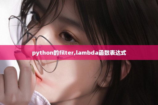 python的filter,lambda函数表达式
