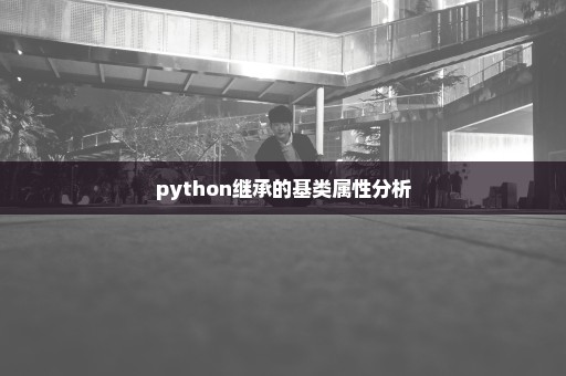 python继承的基类属性分析