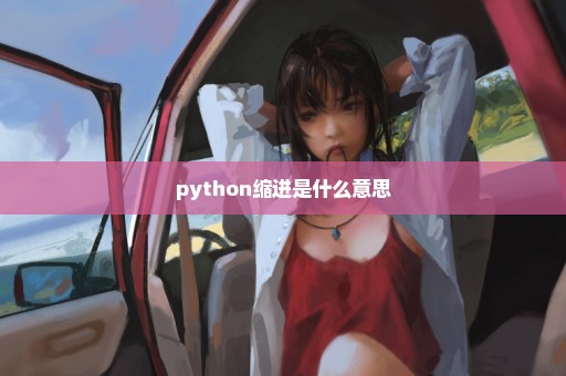 python缩进是什么意思