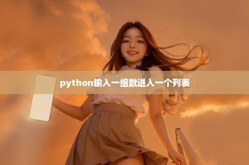 python输入一组数进入一个列表