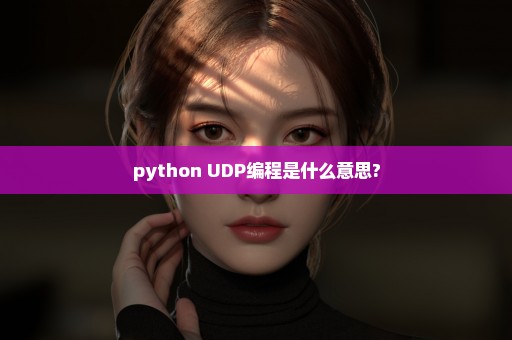 python UDP编程是什么意思?