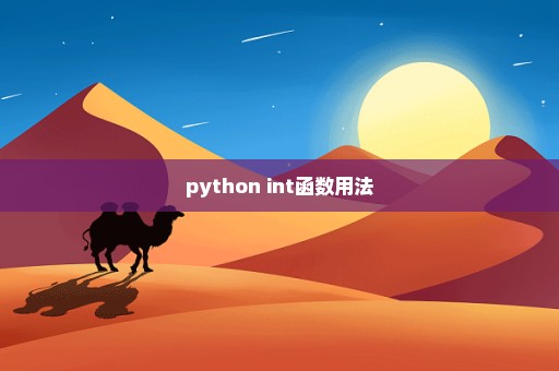 python int函数用法