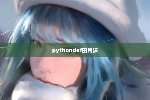 pythondef的用法