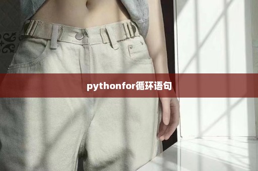 pythonfor循环语句