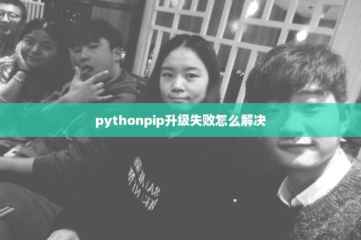 pythonpip升级失败怎么解决