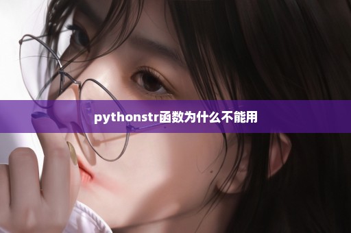 pythonstr函数为什么不能用