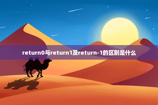 return0与return1及return-1的区别是什么