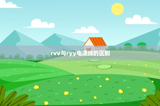 rvv与ryy电源线的区别