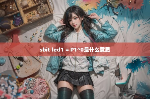 sbit led1 = P1^0是什么意思